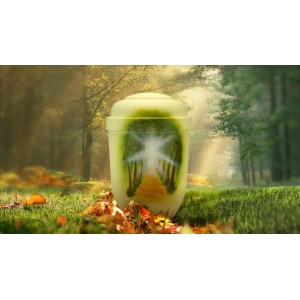 Biodegradable Cremation Ashes Funeral Urn / Casket - AWAY TO THE LIGHT
